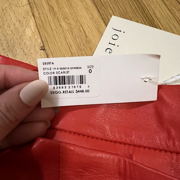 NWT Joie Eberta Leather Skirt - Picture 4 of 5
